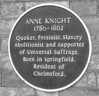 Anne Knight plaque